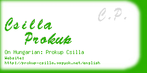 csilla prokup business card